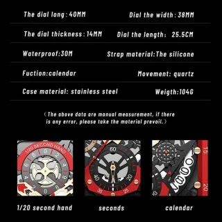 Relógio Masculino de Luxo LIGE 2022 - Esportivo e Impermeável - Vermelho