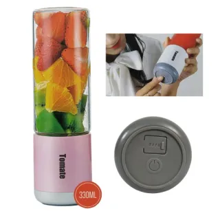 Tomate Maz-007: Mini Liquidificador Portátil Vidro 6 Lâminas - Rosa