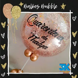 Decoração de aniversário: Balão Bubble Personalizado 24