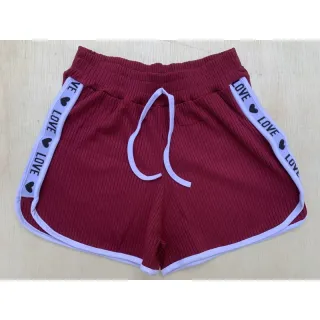 Moda Blogueira Short Feminino Verão Malha Ribana Canelada - Pink