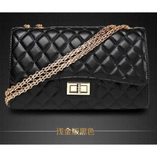 Bolsa de Ombro Lingge Kong com Corrente de Couro - Zara - Preto (Corrente Preta)