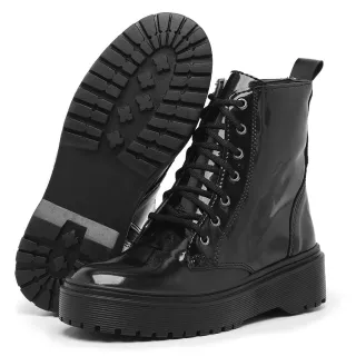 Confortável bota feminina tratorada, cano curto, promoção preço de fábrica