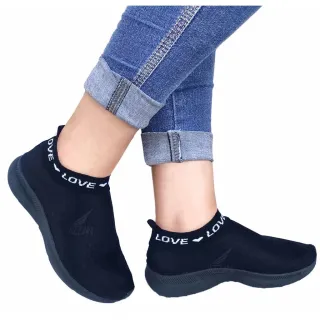 Promoção!! Tênis Confortável Meia Love Feminino - Corrida Trabalhar Sem Cadarço