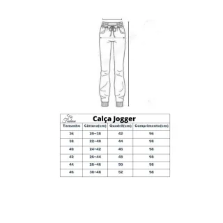 Calça Feminina Jeans Claro Fec Fashion Jogger - 36