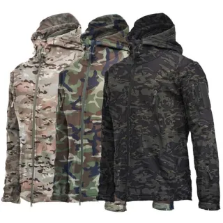 Jaqueta Militar Tático Soft Shell Techwear - À Prova de Vento e Impermeável - Dark Grey