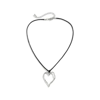 Grande Colar Pendnat Heart/Geometry: Corrente de Corda Simples para Acessórios de Verão - Forma 3