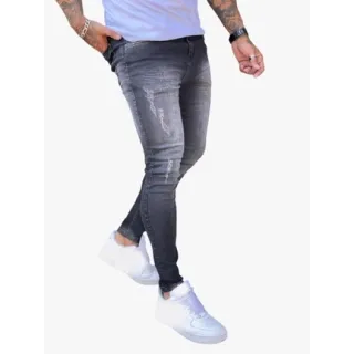 Envio imediato! Calça estilosa preta riscada estilo skinny - PRETA RISCADA