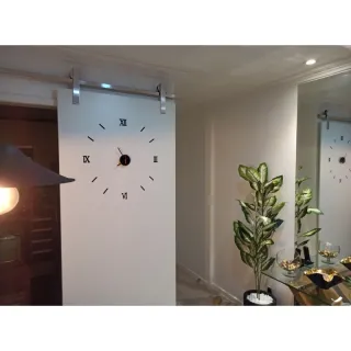 Autocolante Acrílico 3D para Relógio de Parede na Cozinha - DOURADA