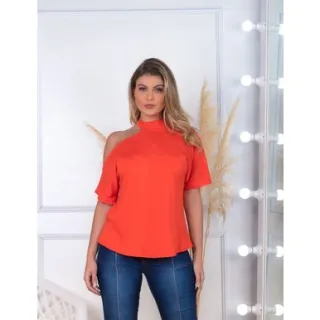 Blusa Feminina Barata Ciganinha Blogueira Shocker - Vermelho