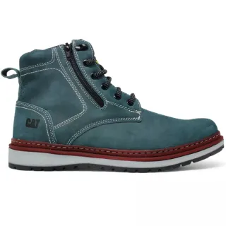 Oferta: Bota de Trabalho Caterpillar Masculina em Couro Legítimo com Zíper - Cinza