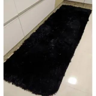 Passadeira Luxo Macia Peludo Felpuda 2,00x0,55 - Beje mesclado