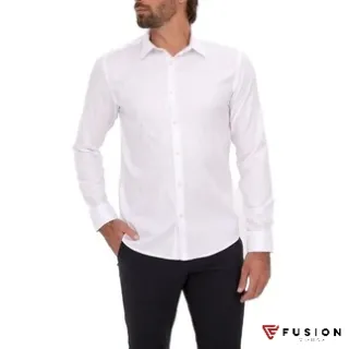 Slim Fit Camisa Social Masculina para Eventos, Casamento e Festas - Bordô