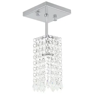 Perfeito Lustre Quadrado Clearcrillic de Acrílico com Cristais - Único