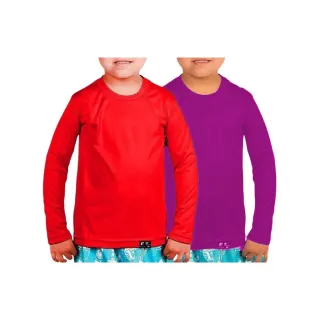 Infantil Proteção Solar FPS 50+ Kit com 2 Camisetas - Cores Femininas