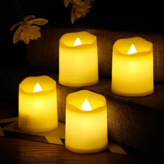 Vela Decorativa Eletrônica Led Romântico - Baterias Inclusas - AMARELA