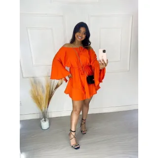 Manga Flare Macaquinho Liso VERÃO - Azul