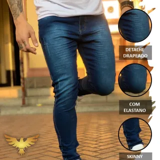 Calça Jeans Masculina Skinny Veste Perfeitamente - MANAL JEANS - 42