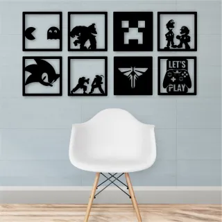 Quadro Vazado Gamer Geek em MDF 3mm - Decoração Original - The Witcher DV_0419
