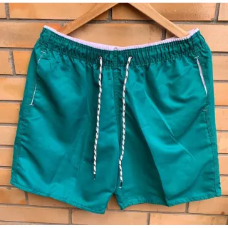 Tactel Masculino Adulto Mauricinho Surf Praia Piscina Lisas Secagem Rápida - Grafite