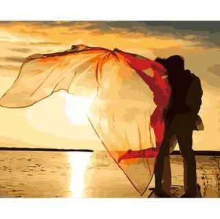 Quadro Tela Diy Kit Pintura Em Números Terapêutica - Tinta Acrílica, Pincel - 19 - Quatro estações