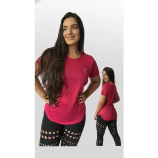 Camiseta Dry Fit Long Line Tapa Bumbum Blusa Sobre Legging Feminina Academia - Marinho