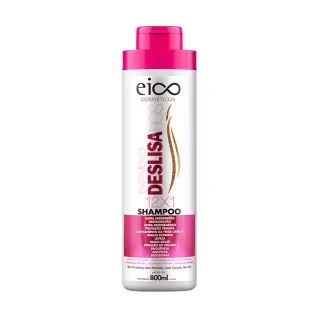 Shampoo e Condicionador Eico Deslisa Fios 800ml + Máscara Antifrizz Hidratação Brilho 1kg - Único