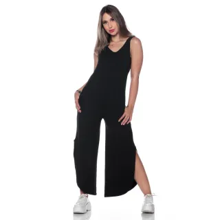 Macacão Pantacourt Casual Versátil com Bolso - 7 Cores - Azul Marinho