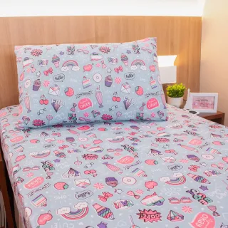 Lençol Infantil Solteiro em Malha com Elástico - Jogo de Cama Antialérgico - Algodão - Super Game