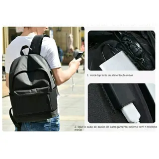 Resistente Mochila Feminina - Preta