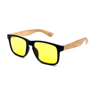 Óculos Personalizado Bambu Maderado Masculino Feminino Sol Justin - Preto