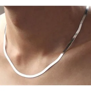 Promoção: Colar Feminino Laminado em Aço Inox 316L Prata