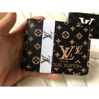 Qualidade otima, Couro Sintetico, Carteira slim Masculina na caixinha - versace metal