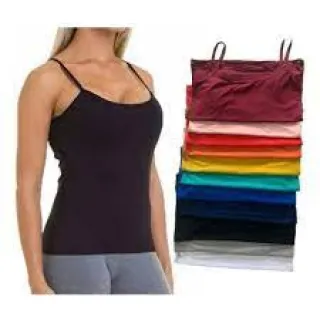 Blusinha básica lisa de alcinha feminina - Regata - Vermelho