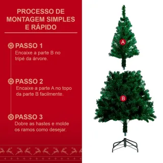 Árvore Luxo Natal 120cm - 220 Galhos - Único