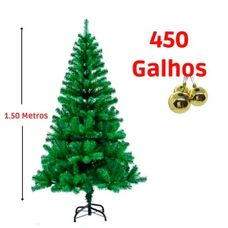 Decoração de Natal - Árvore de 1,50 metros com 450 galhos