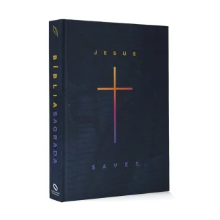 Capa Dura | Bíblia Sagrada JESUS SAVES | Nova Almeida Atualizada - Único