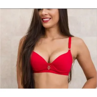 Promoção Sutiã Básico Reforçado de Microfibra Com Bojo - Kit c/3 Lingerie - M - Veste 40-42