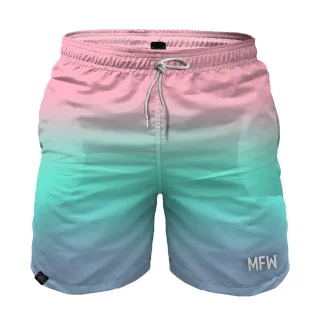 Masculino Bolsos Gradient Tactel Candy Short com - Colorido