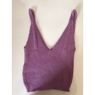 Moda Tricot Blusa Cropped Regata - BRANCA VESTE PP AO M