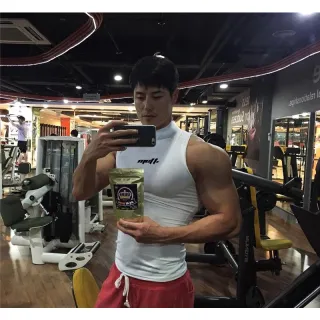 Camiseta Masculina Esportiva de Verão para Academia e Fisiculturismo - Raryel - white