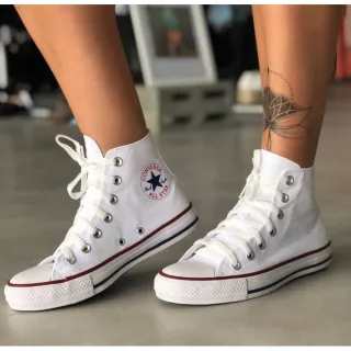 Super Oferta: Bota All Star Taylor Chuck Bordô Botinha - Branco Bota