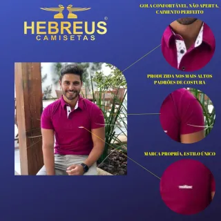 Moda Casual Masculina: Camisa Polo em Algodão Fio Trinta - Marsala