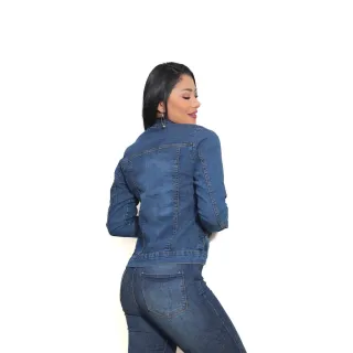 Bolso com Jaqueta Jeans Feminina - G