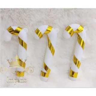 Enfeites de Natal Kit 6 Bengala Doce Listrada Pendente de Árvore - Único