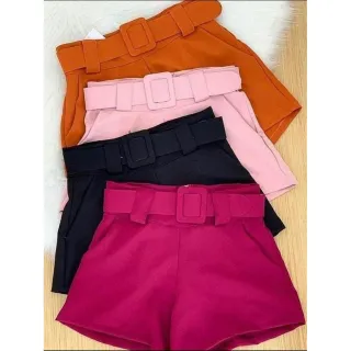 Fivela e Cinto: Shorts Feminino Crepe em Promoção - G
