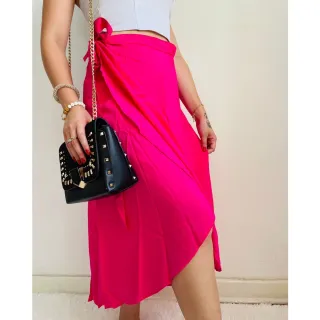 Amarração Estampa Floral Saia Longa Envelope Feminina Fenda - estampa 16