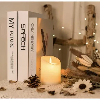 Decorativa Realista Cilíndrica Led Vela Luminária Chama - 10cm