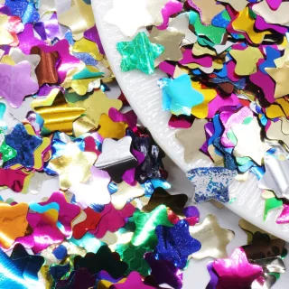 Confetes Metalizados 15g - Bexiga Topo de Bolo Festas Carnaval - Preto-P