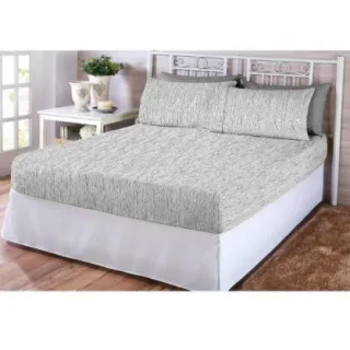 Lençol King 03 Peças Estampas Sortidas - Microfibra com Elástico - Único