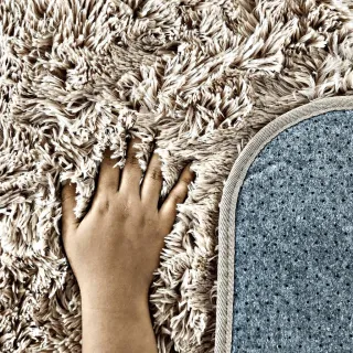 Tapete Felpudo Luxo 150 x 100 Peludo Sala Quarto - Cinza Mesclado